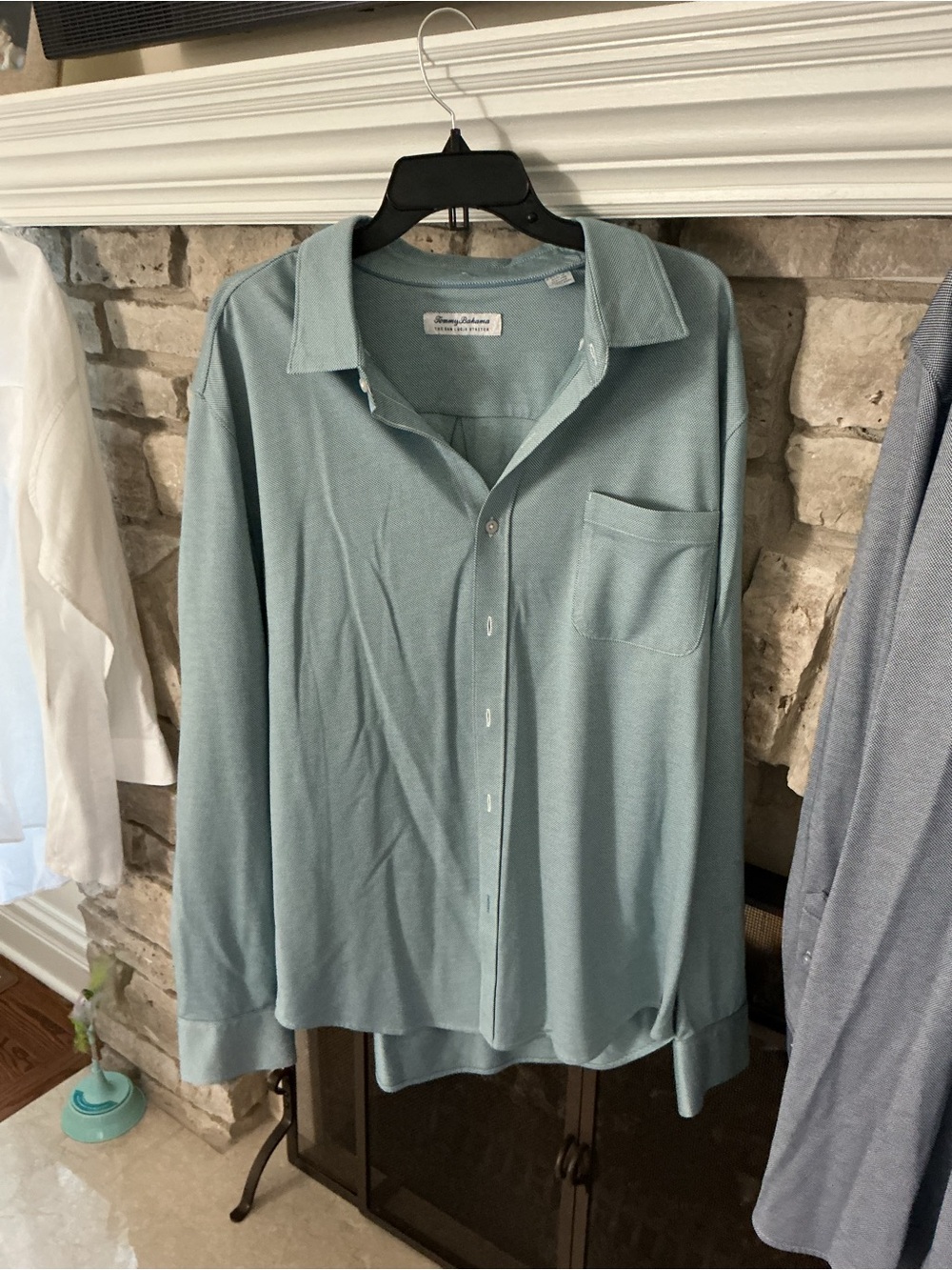 Tommy Bahama checkered green/white button down
